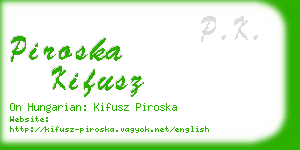 piroska kifusz business card